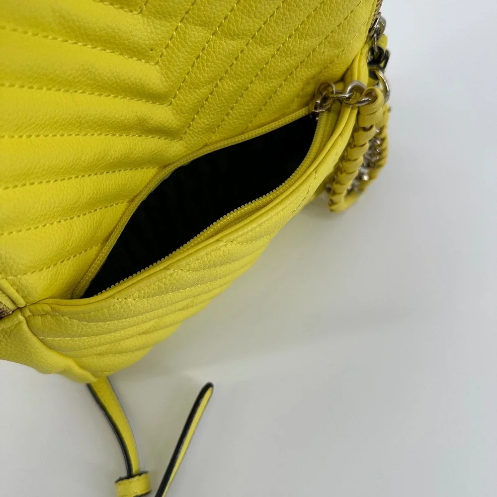 Victoria's Secret Yellow Quilted Mini Backpack